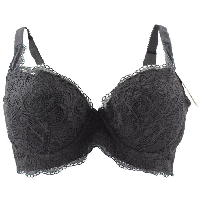 Bra, Flori Flori, Lingerie, D34/75, black –